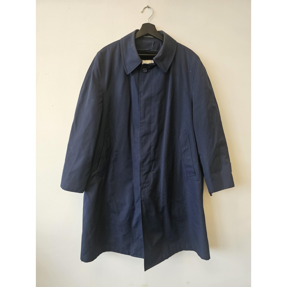 Vintage Raintamer Coat Mens 42 Navy Blue Removable Liner Rain Trench Jacket 80s‎